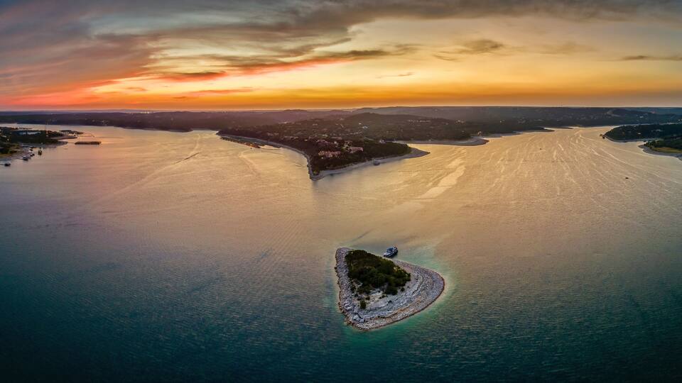 Sunset Over Lake Travis, Texas