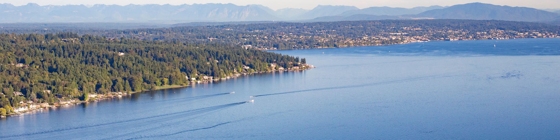 Aerial of Juanita, Kirkland, Bellevue and Lake Washington