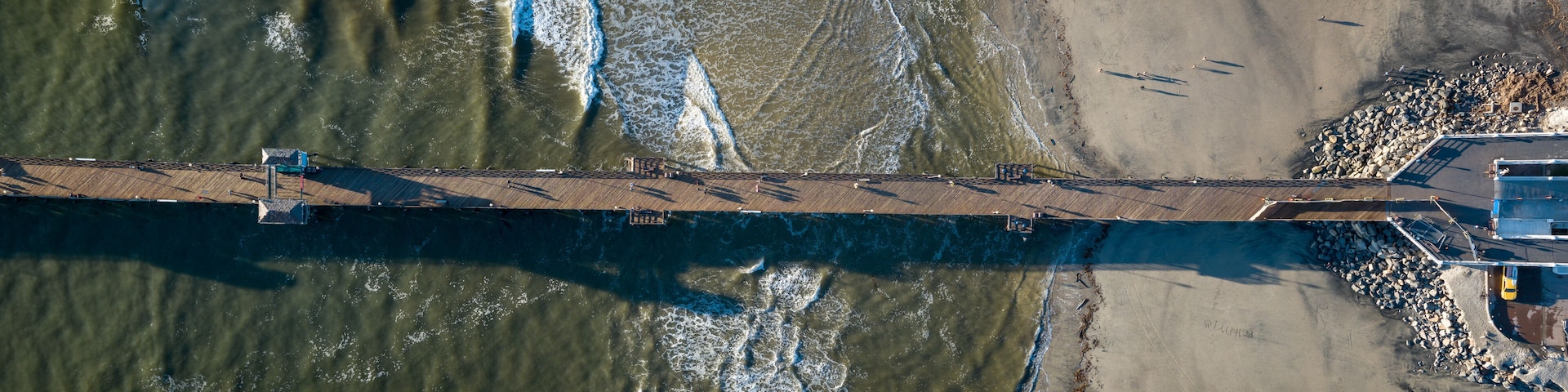 Aerial View of Oceanside Pier in San Diego County California