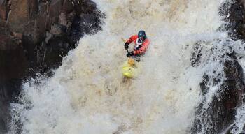 The falls known as "Almost Always" referring to the concept that you almost always need to portage around this area. #Adventure