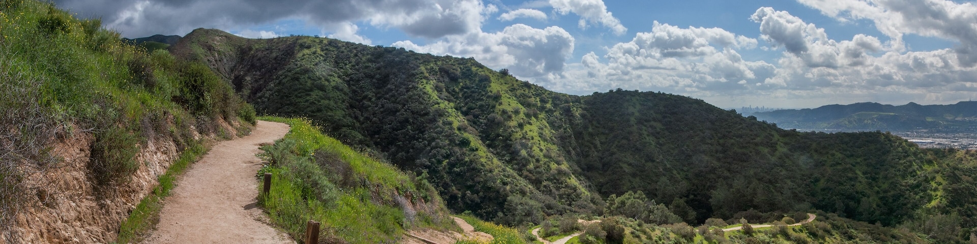 Hiking Trail - Verdugo Mountains in spring, Burbank, California.