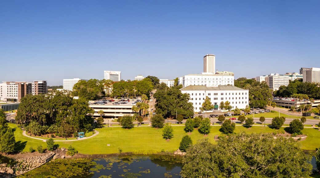 Aerial panorama Cascades Park Downtown Tallahassee