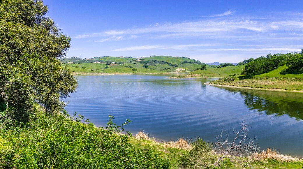 Panoramic view of Calero reservoir, Calero county park, Santa Clara county, south San Francisco bay area, California