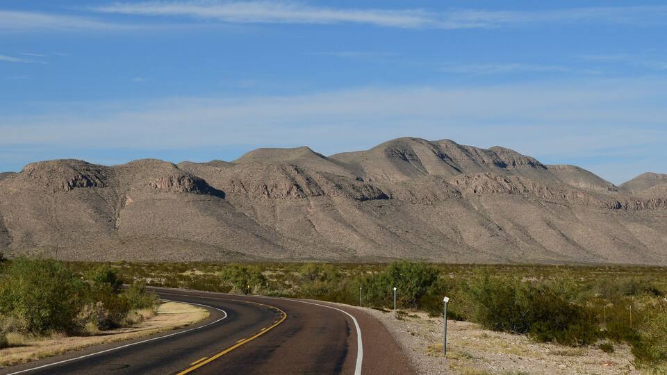 Views from the road to Guadalupe Mountains National Park