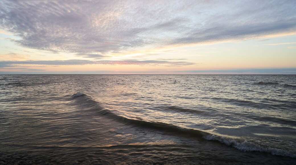 Lake Erie sunset over the lake.