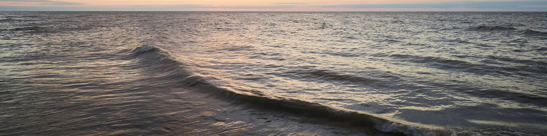 Lake Erie sunset over the lake.