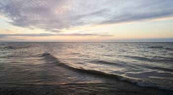Lake Erie sunset over the lake.
