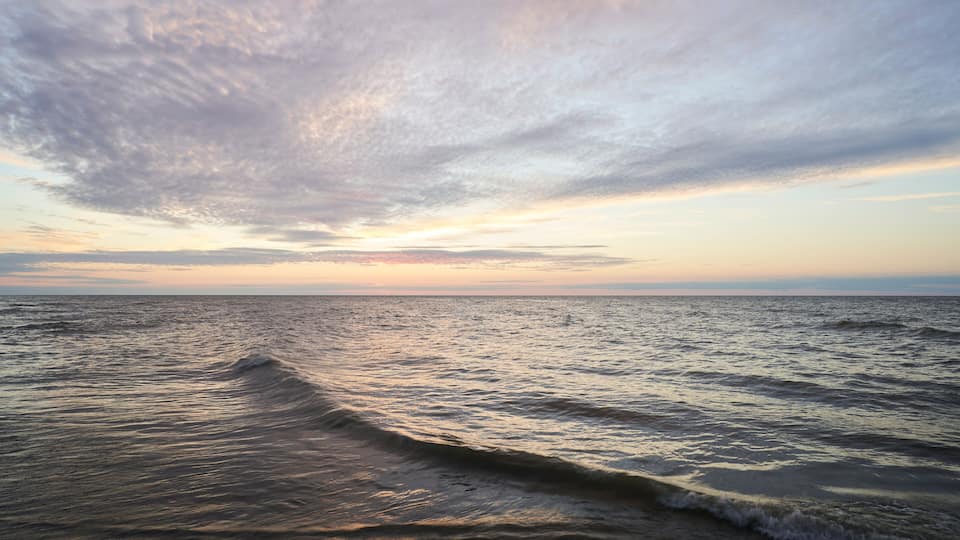 Lake Erie sunset over the lake.