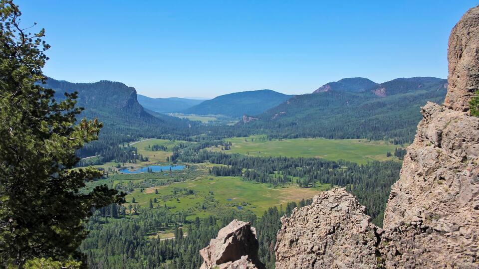 A Scenic View from the West Fork Valley Overlook in Colorado