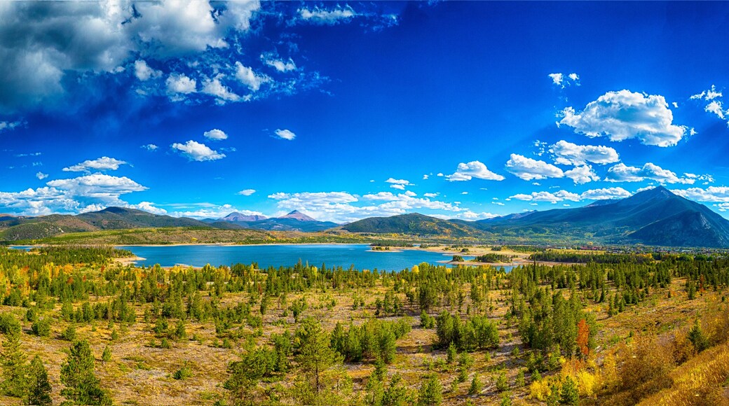Panorama of Dillon Reservoir in Summit County, Colorado