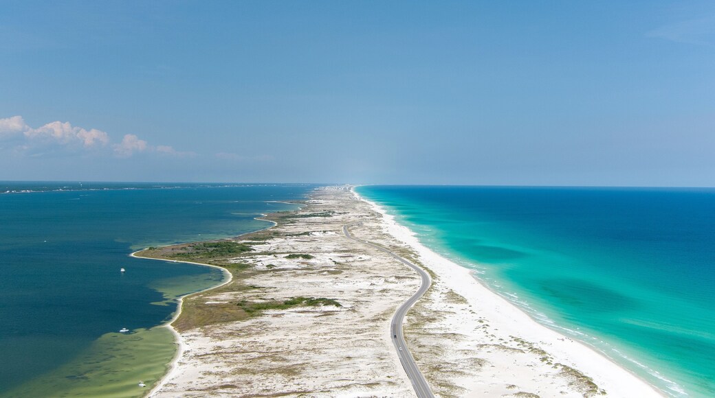 Aerial view of Opal Beach in Pensacola, Florida