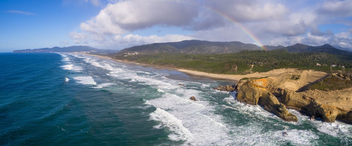 Rainbow over Cape Kiwanda On the Oregon Coast at Tierra DEl Mar Pacific City
