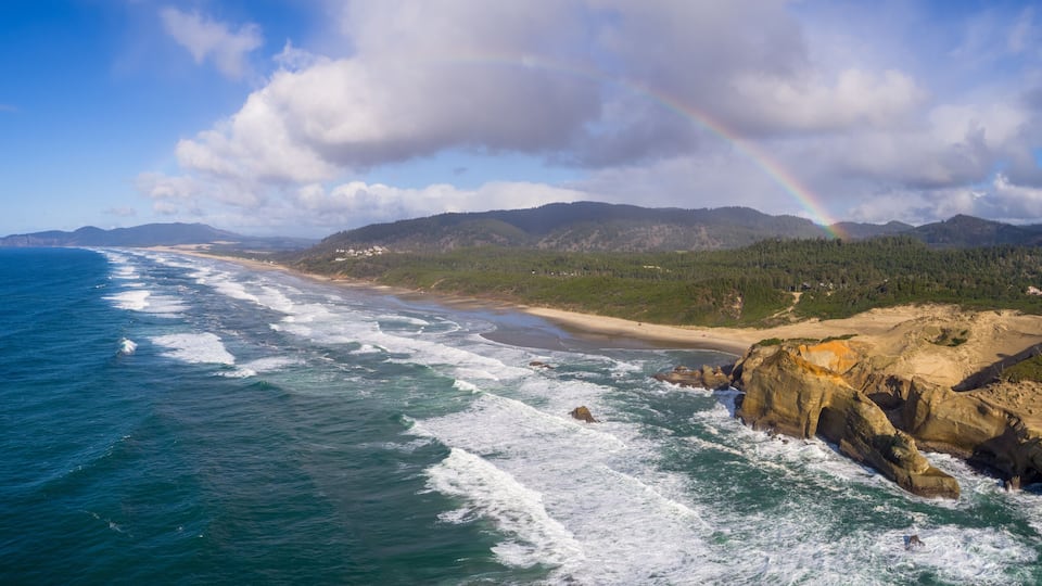 Rainbow over Cape Kiwanda On the Oregon Coast at Tierra DEl Mar Pacific City