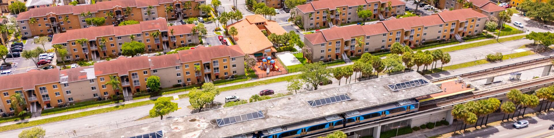 Aerial photo Allapattah train station Miami