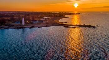 5 Mile POitn and Morgan Point in New Haven and East Haven at Sunrise