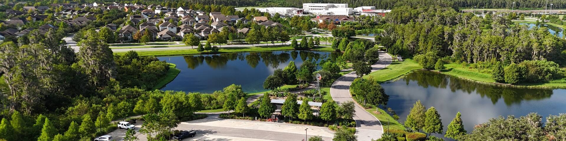 Drone photos of Cummingham Park and lakes