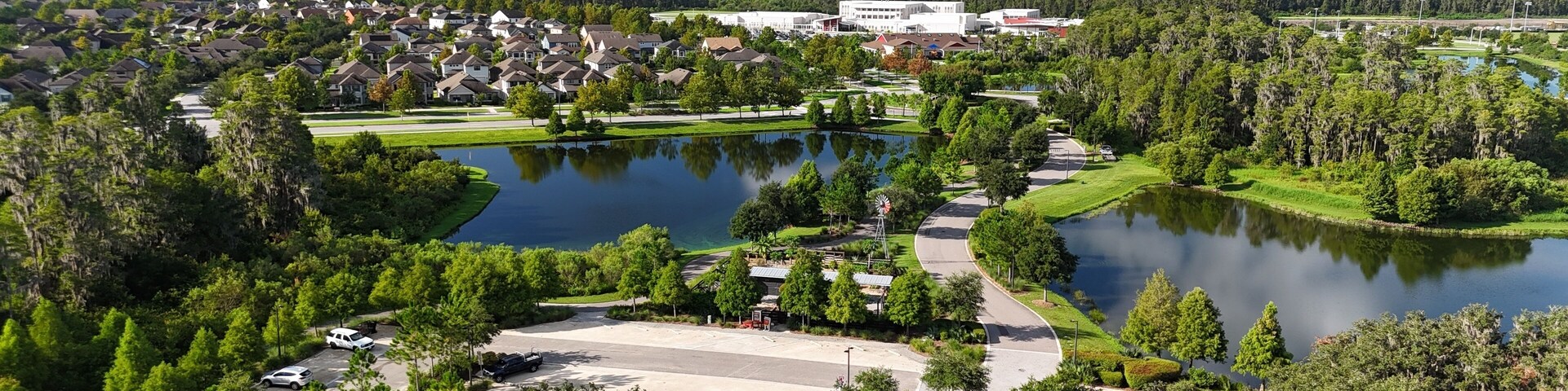 Drone photos of Cummingham Park and lakes