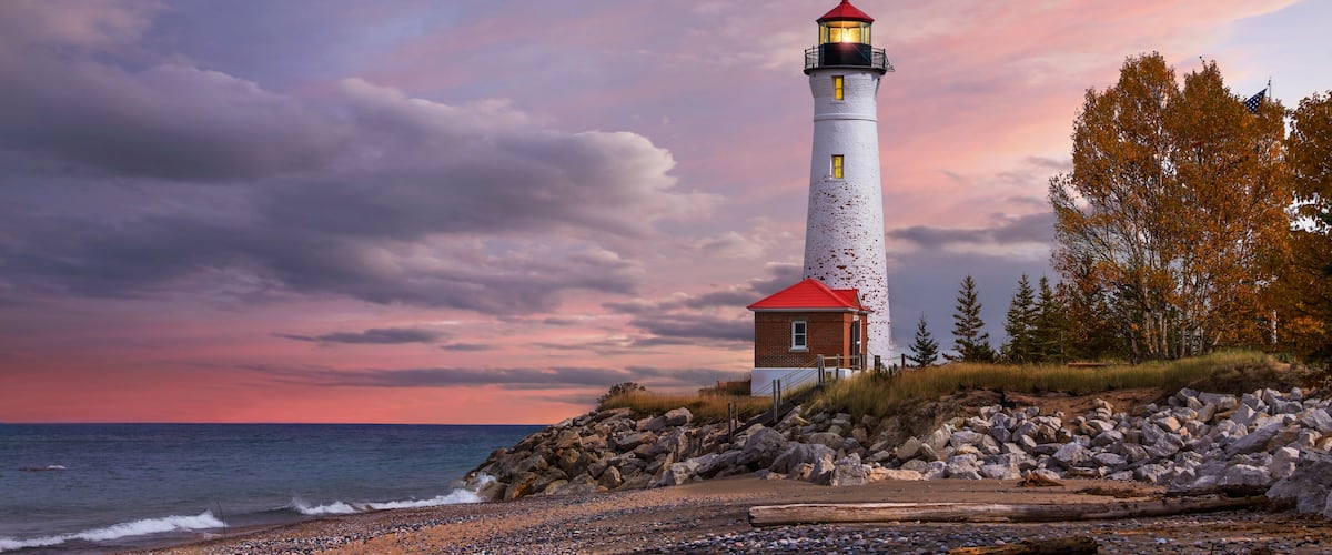 Sunset at the Crisp Point Lighthouse
