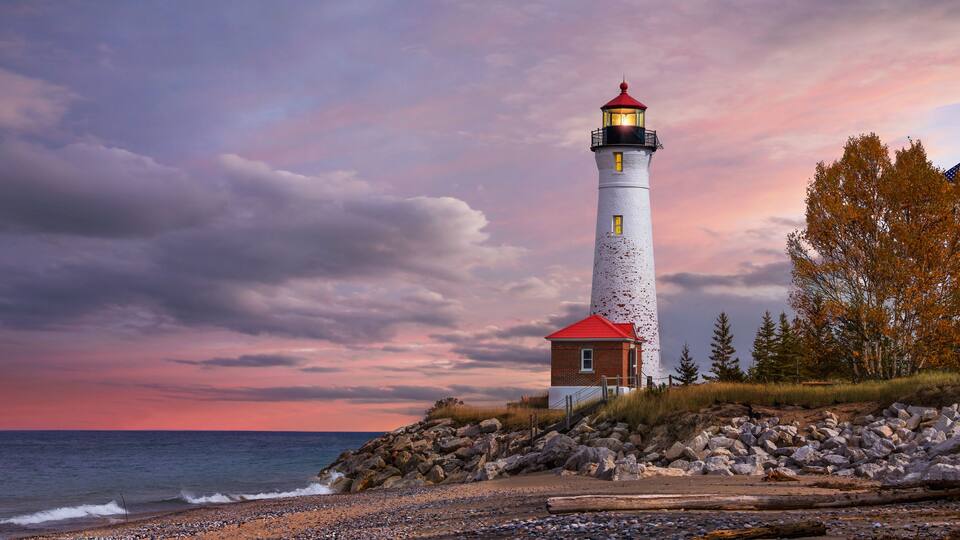 Sunset at the Crisp Point Lighthouse