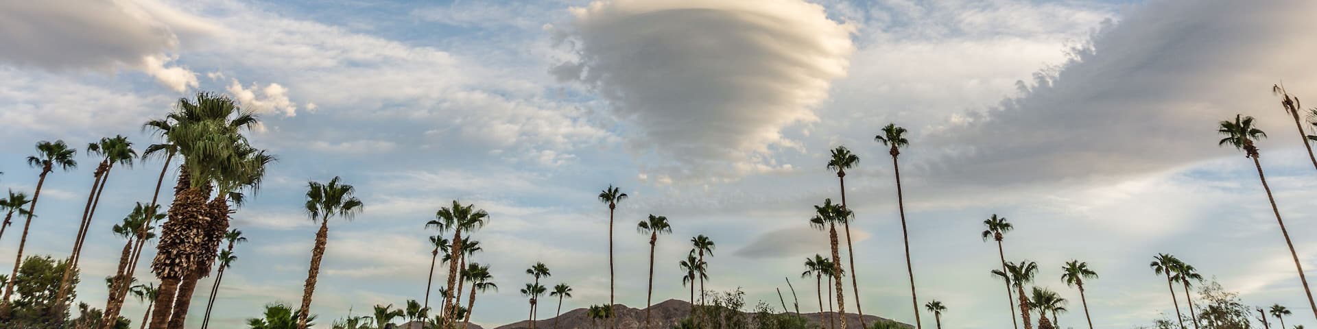 Lenticular clouds over South Palm Springs, California.