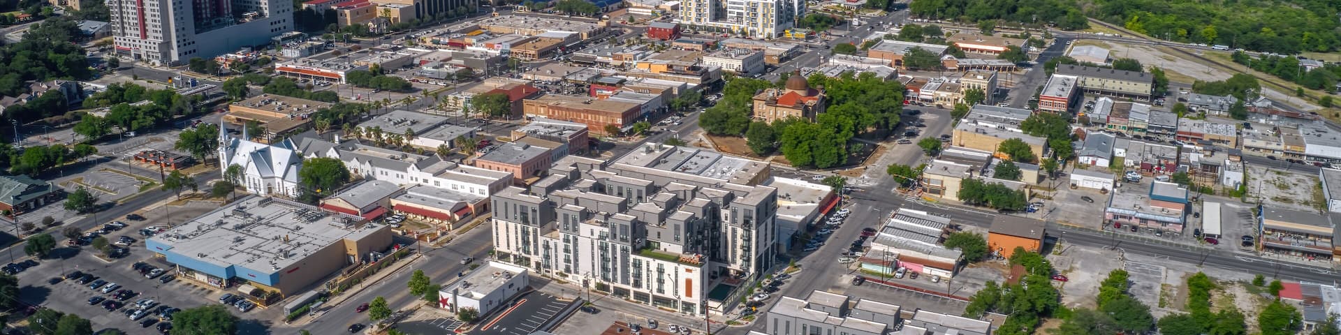 Aerial View of the College Town of San Marco, Texas