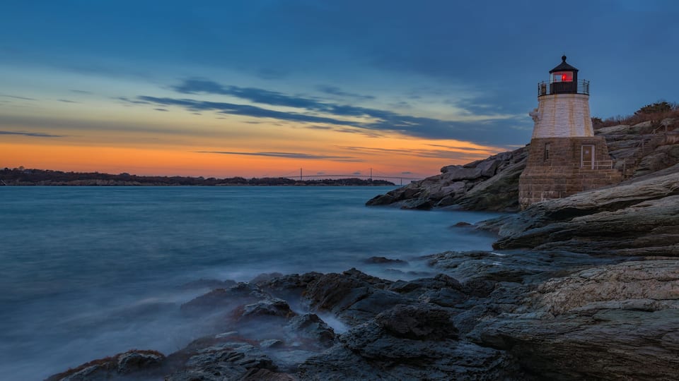 Castle Hill Lighhouse after sunset