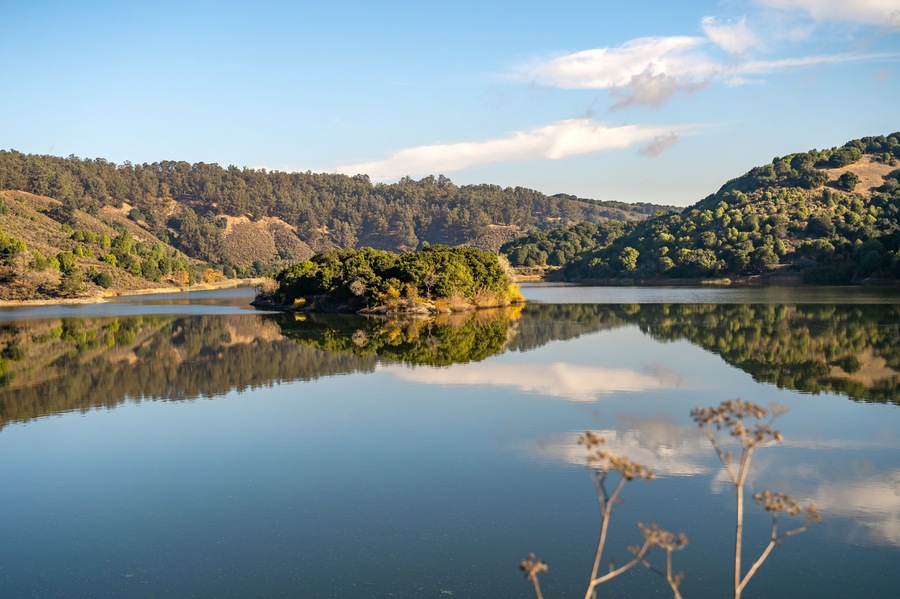 Lake Chabot Regional Park. Autumn landscape.