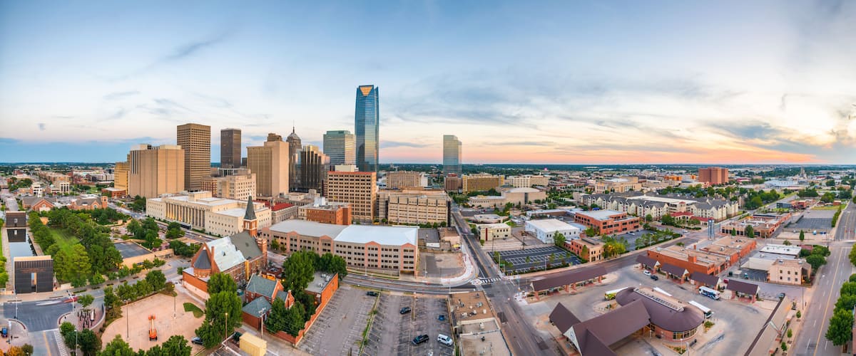 Oklahoma City, Oklahoma, USA at twilight