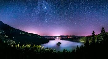 Lake Tahoe / Emerald Bay Under Bright Stars at Night