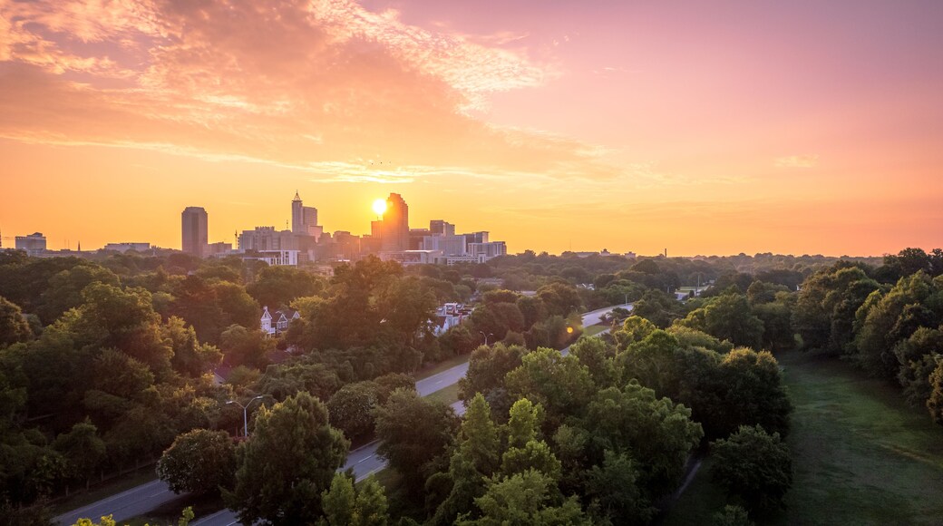 Downtown Raleigh, North Carolina at sunrise.