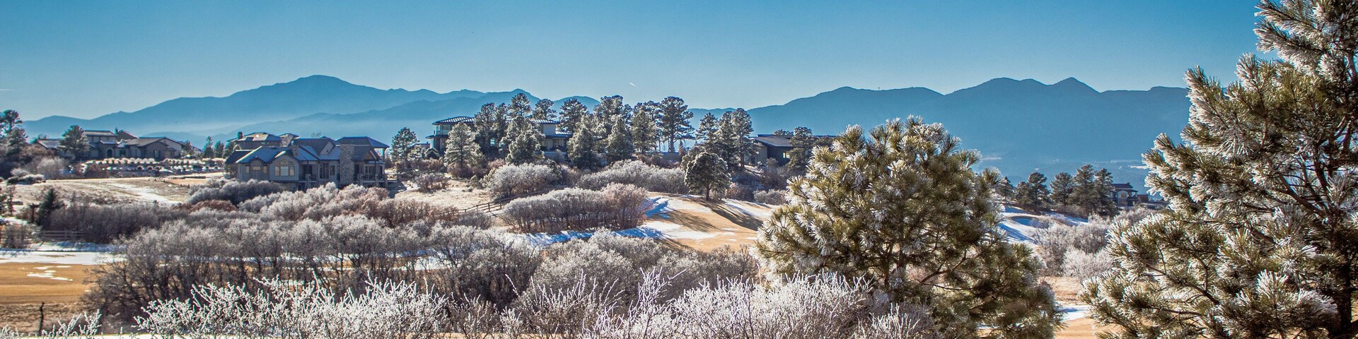 landscape with snow and mountains