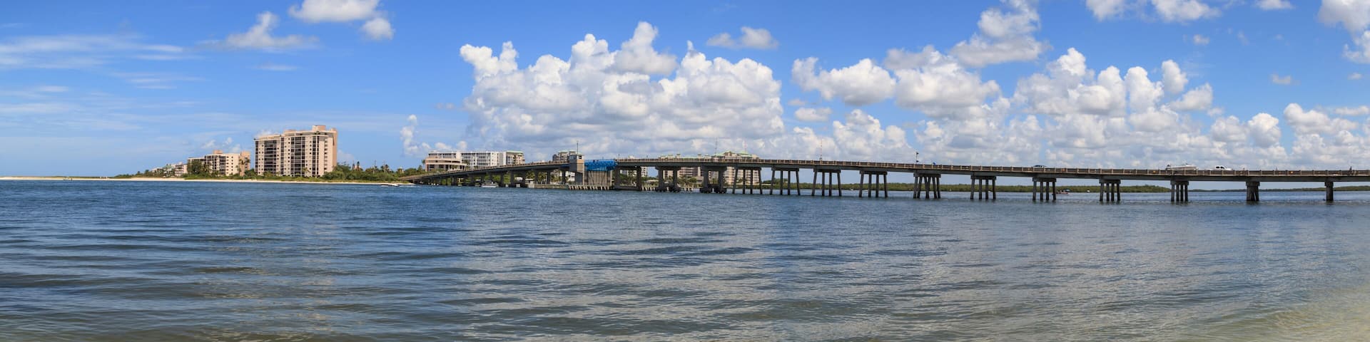 Bridge view from Lovers Key State Park Beach in Bonita Springs