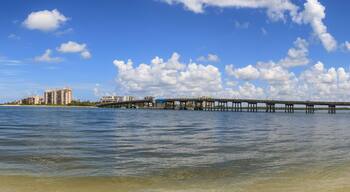 Bridge view from Lovers Key State Park Beach in Bonita Springs