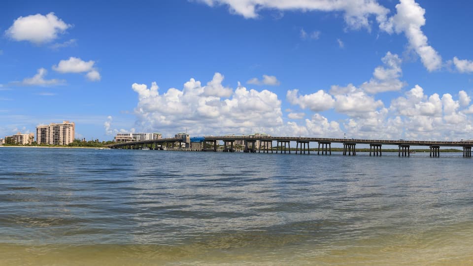 Bridge view from Lovers Key State Park Beach in Bonita Springs