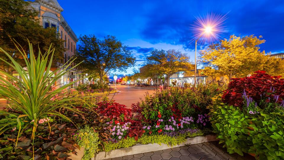 Old Town, Fort Collins at Blue Hour