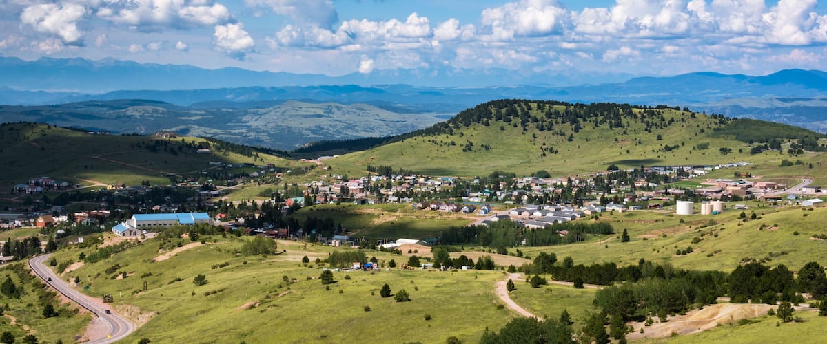 Overlook of Cripple Creek Colorado Town