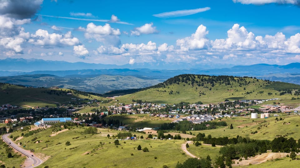Overlook of Cripple Creek Colorado Town