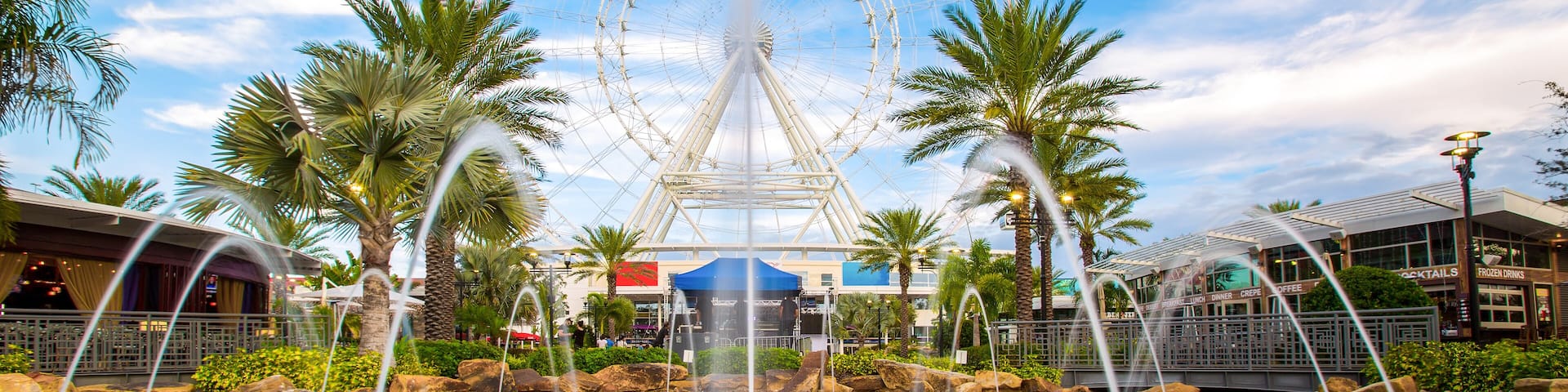 The Orlando Eye is a 400 feet tall ferris wheel in the heart of Orlando and the largest observation wheel on the east coast, United States