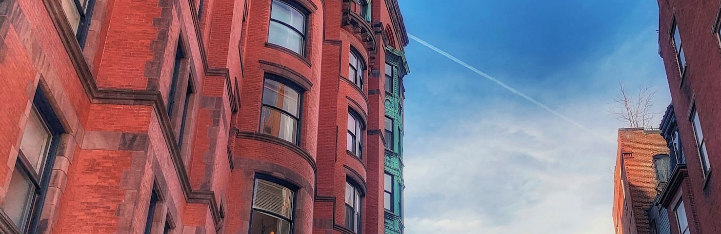 Red buildings