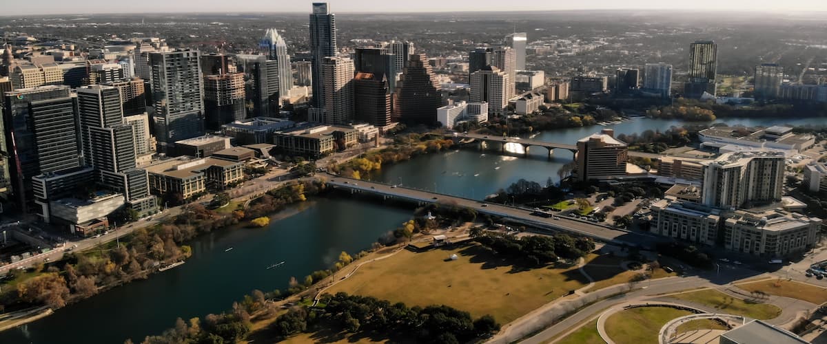Aerial view of Austin - the capitol city of Texas, USA