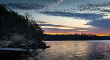 Panoramic sunset at Swartswood Lake State Park New Jersey