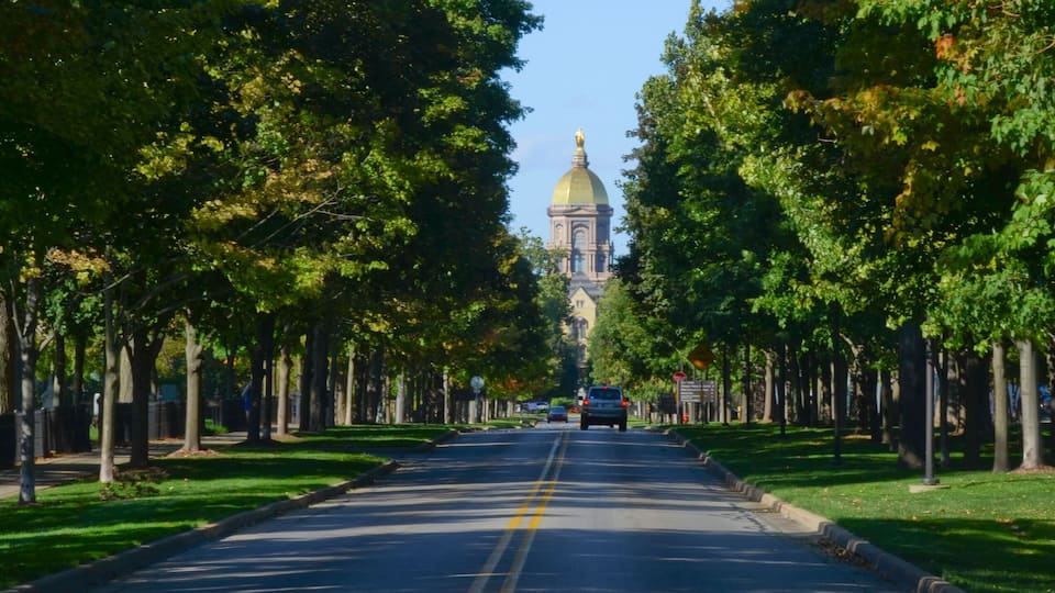 Entrance to the University of Notre Dame