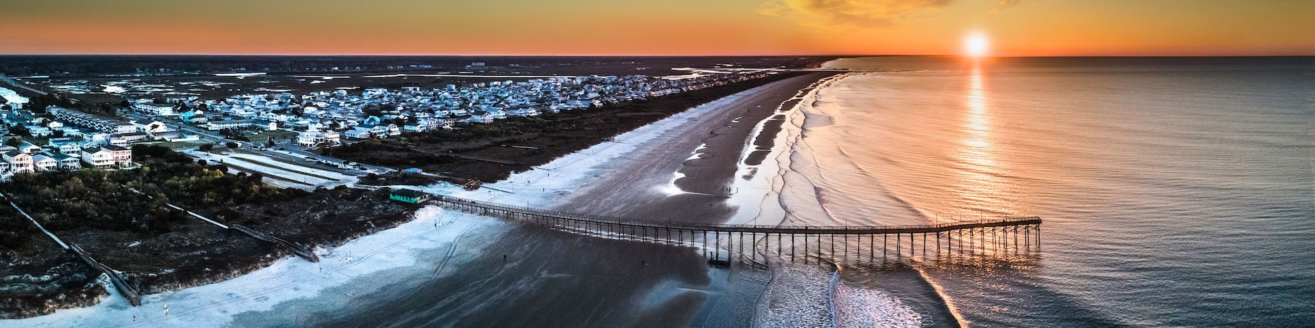 Sunset beach sunrise North Carolina