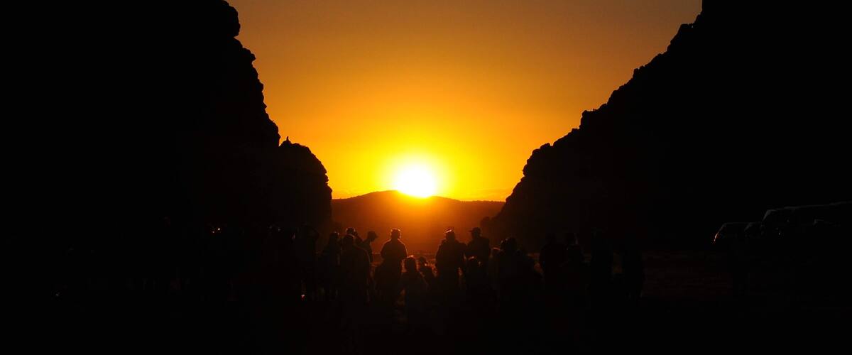 sunset over the mountains