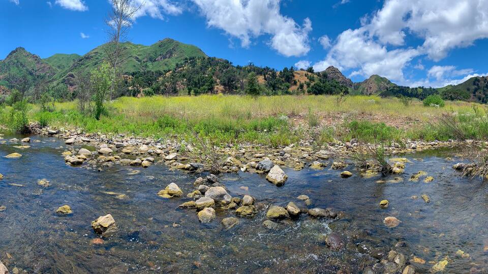 Panorama of Malibu Creek, Agoura Hills, California