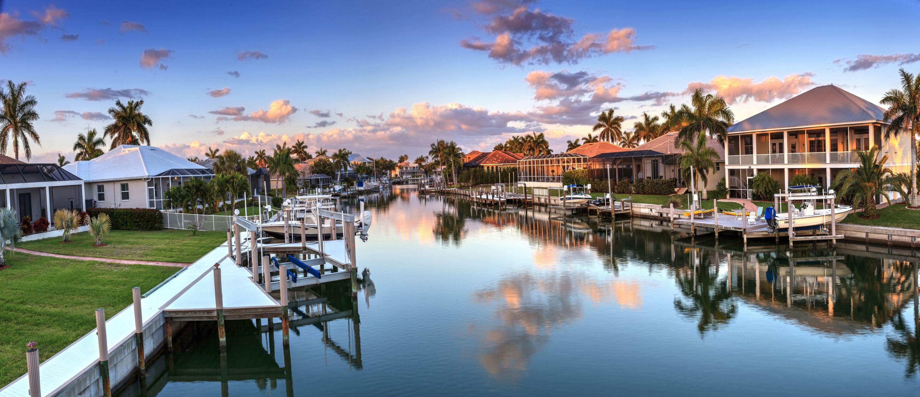 Riverway that leads to the ocean on Marco Island