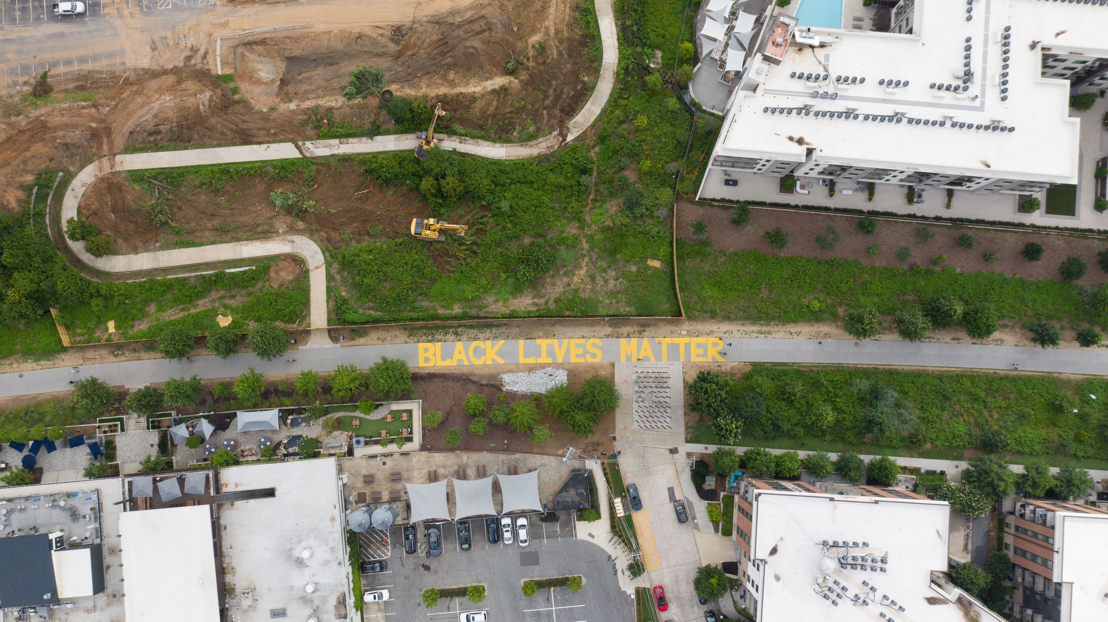 Black Lives Matter,  Public Art Installation,  Atlanta Beltline, 2020