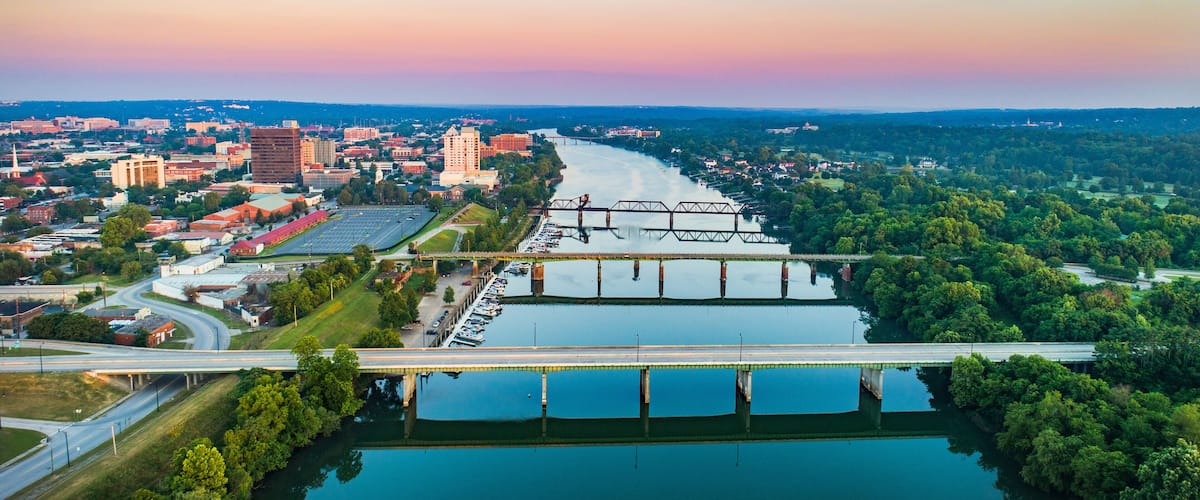 Augusta, Georgia, USA and Savannah River