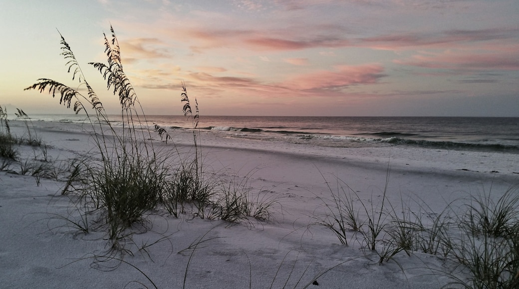 Hit the beach between 5:30-6:00am for this color and light show.
