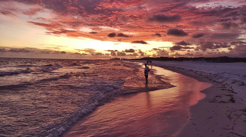 We waited until the Sun dipped below the horizon And an explosion of color spread across the Clouds
